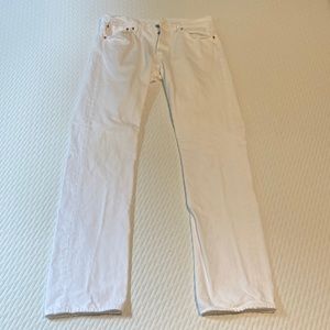 Levi’s 501 Original Fit White Denim Jean 33/36